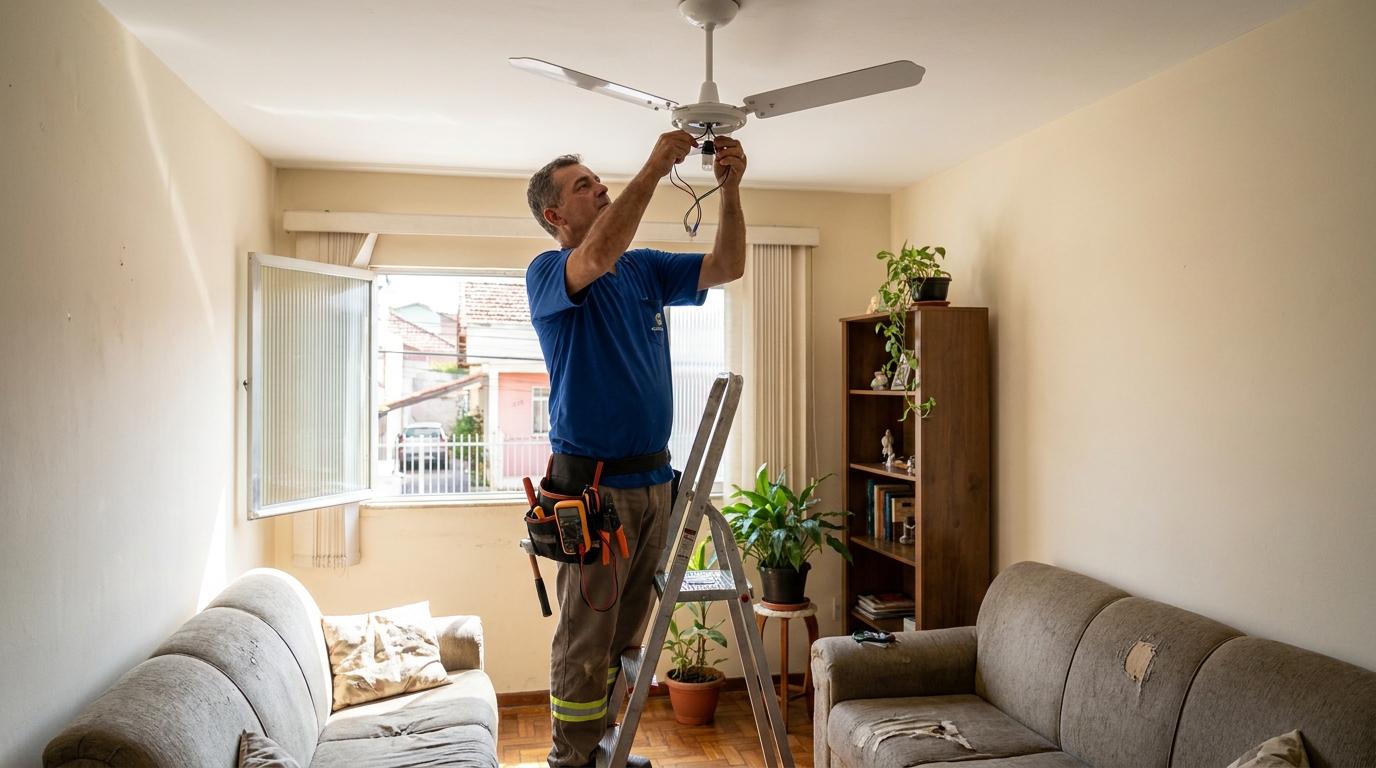 Montagem de Ventilador em Cascavel‑PR